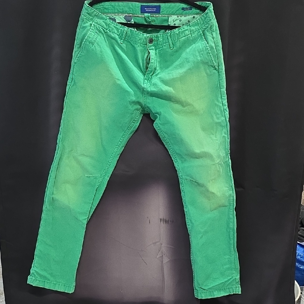 Scotch & Soda Vibrant Green Chinos (Faded)